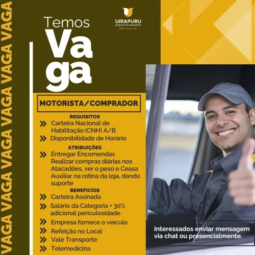 Vaga para Motorista 