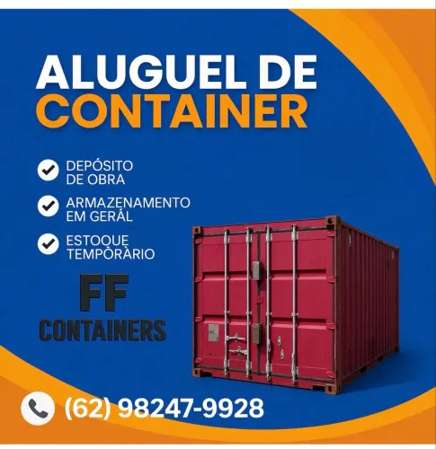 Locação de Container Almoxarifado, Goiânia e toda região metropolitana.
