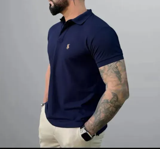 Camisa Polo Piquet Polo Ralph Lauren - Azul Marinho - Tam. M