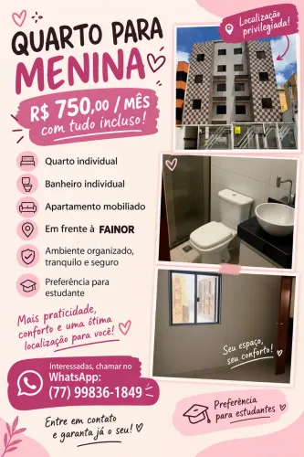 Vaga de quarto FEMININO