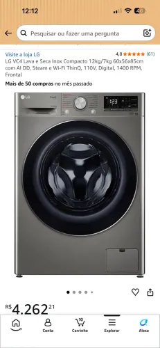 Máquina lava e seca LG - Lacrada com nota fiscal