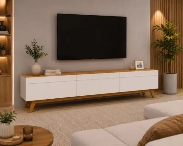 Rack Off White 3 Gavetas 1,80 NOVO PRONTA ENTREGA