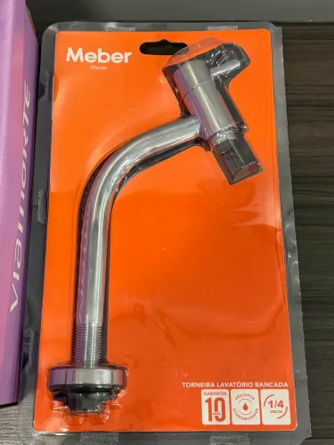 Torneira Alta Meber de Lavatório em inox - Original Lacrado
