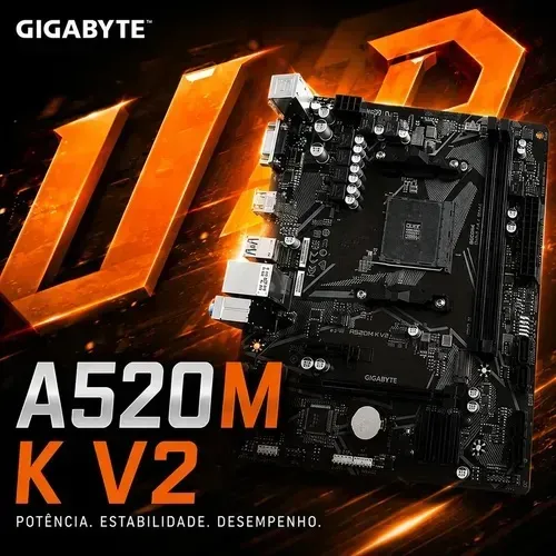 PLACA MÃE GIGABYTE A520M K-V2 AM4