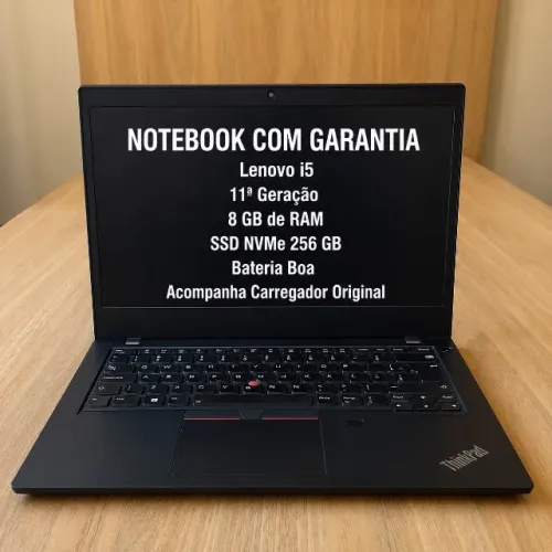 Notebook Lenovo ThinkPad i5 11a Geração - 8GB RAM SSD 256GB NVMe + Garantia Compra Segura