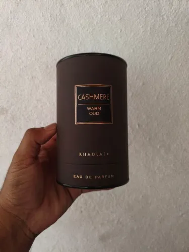 Perfume masculino khadlaj cashmere warm oud 100ml original aberto 