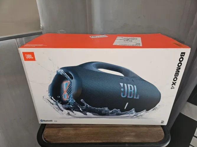 JBL bombox 4 azul lacrada com nota fiscal na garantia lançamento