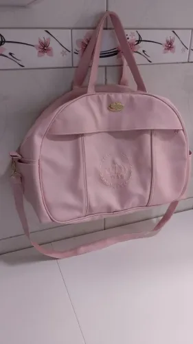 BOLSA MATERNIDADE IMPERMEÁVEL - GRANDE (ROSA ACETINADO)