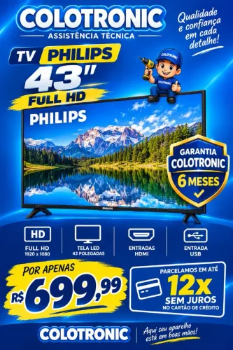 TV PHILIPS 43" COM GARANTIA!