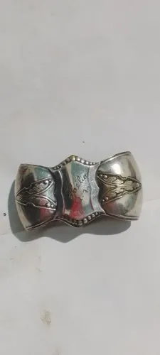 Porta guardanapo antigo banho de prata anos 60/70