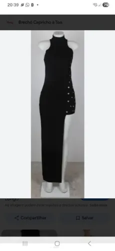 Vestido preto assimetrico