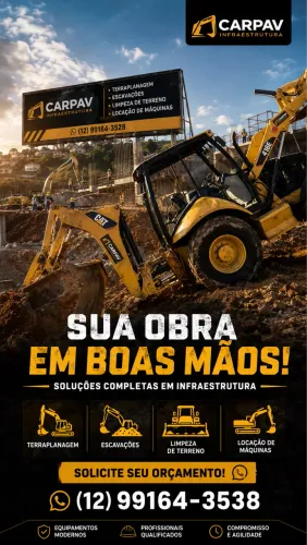 Terraplanagem e Locação de Máquinas - Retroescavadeira e Escavações