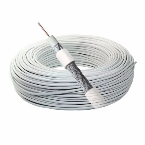 Rolo 100 Metros Cabo coaxial RG59 CFTv Antena KU Digital UHF vHF a Cabo CATV