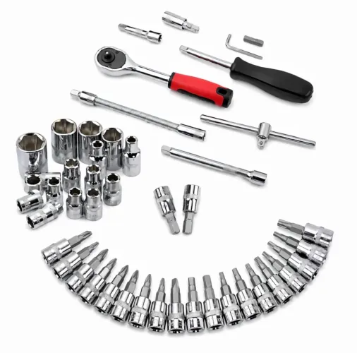 Kit de Ferramentas 46 Peças com Catraca 1/4 Profissional para Uso Doméstico e Automotivo