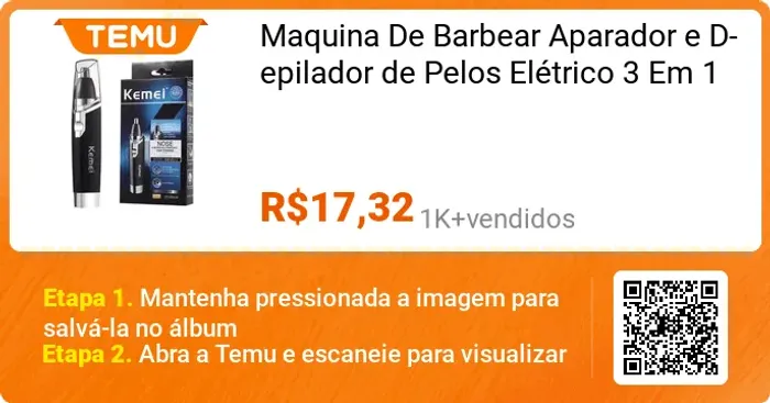 Maquina De Barbear Aparador e Depilador de Pelos Elétrico