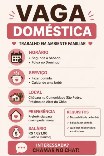 Pessoa para trabalhar em casa