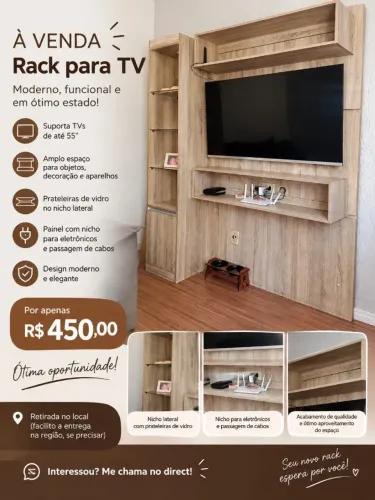 Rack com painel