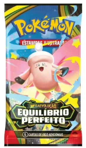 Booster pacote com 6 cartas pokémon