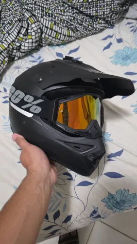 capacete trilha pro tork + óculos UV
