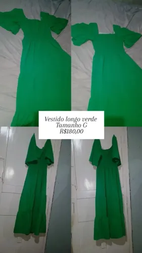 Vestido longo verde 