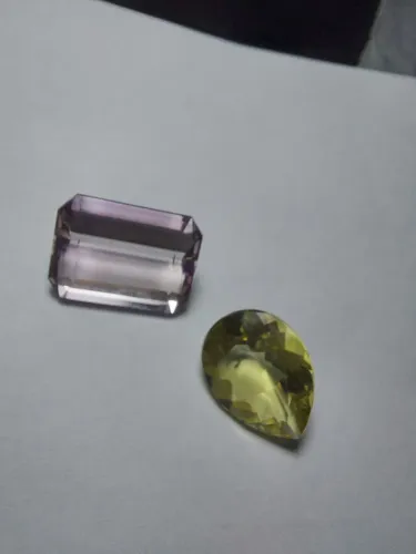 Ametista e Green gold naturais lapidadas a venda