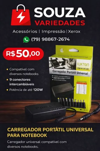 Carregador universal para Notebook