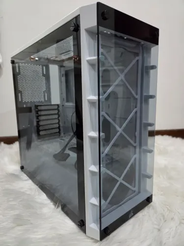 Gabinete Gamer Corsair 465X Branco + Lightening Node Core<br>