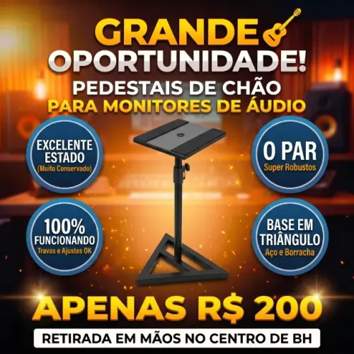 Par de Suportes de Chão para Monitores de Referência (Estúdio)