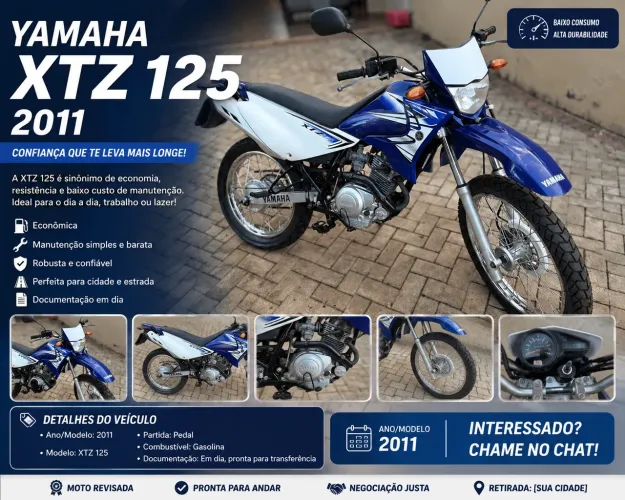 Yamaha XTZ 125E - 2011 | Toda Restaurada | Pronta para Rodar!