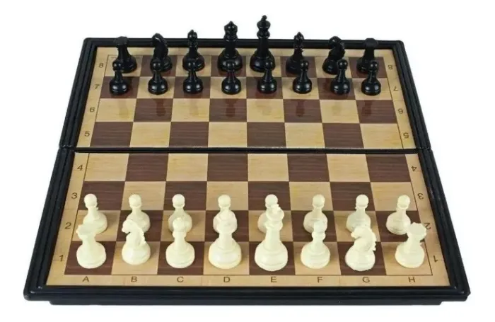 jogo de xadrez de plastico magnético ns-4532 20x20cm