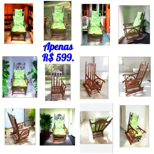 Lindas cadeiras de Madeira Maciça Acolchoadas de Modelos Variados(Vendo Juntas ou Separas)