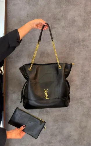 Bolsa de saco em couro - Ysl - Fotos reais