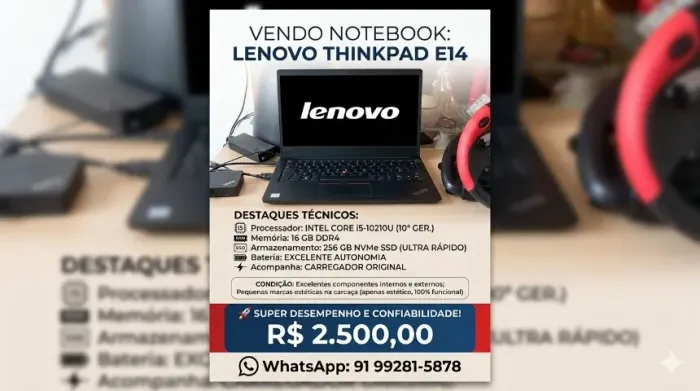 Notebook TinkPad Lenovo
