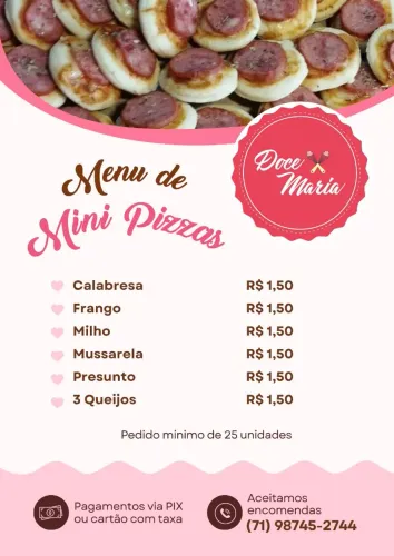Mini Pizzas para o seu evento