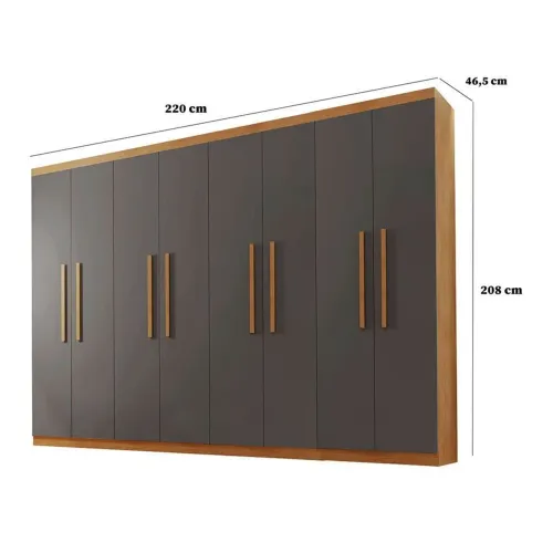 Guarda-Roupa Casal MDF 8 Portas Rufato (Novo na Caixa / Nunca Montado)