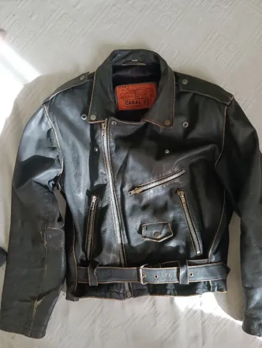 Jaaueta Vintage de Couro Legítimo Canal 27