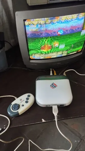 Mega drive 3 com 86 jogos na memória