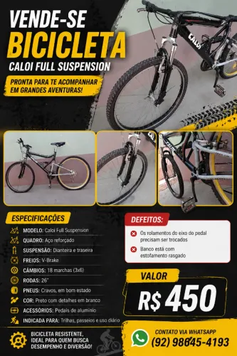 Bicicleta Caloi aro 26