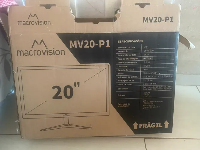 Vendo monitor de computador de mesa, novo nunca usado