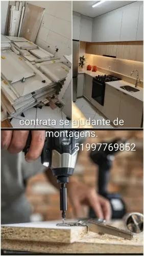 Oportunidade para ajudante de montagens de móveis 
