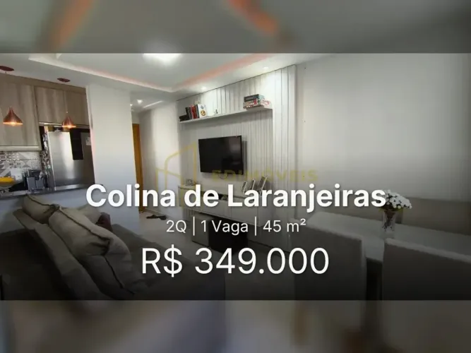 Linda opção: Apartamento 2 quartos em Colina de Laranjeiras com piscina e churrasqueira!