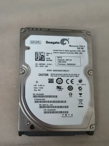 HD Disco sólido 500GB Seagate usado 
