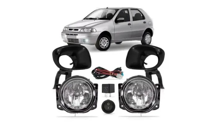 Kit Farol de Milha Neblina Auxiliar Luz para o Fiat Pálio G2 2001 até 2004