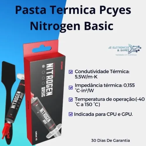 Pasta Termica Pcyes Nitrogen Basic - loja física - entrega - com garantia 90 dias
