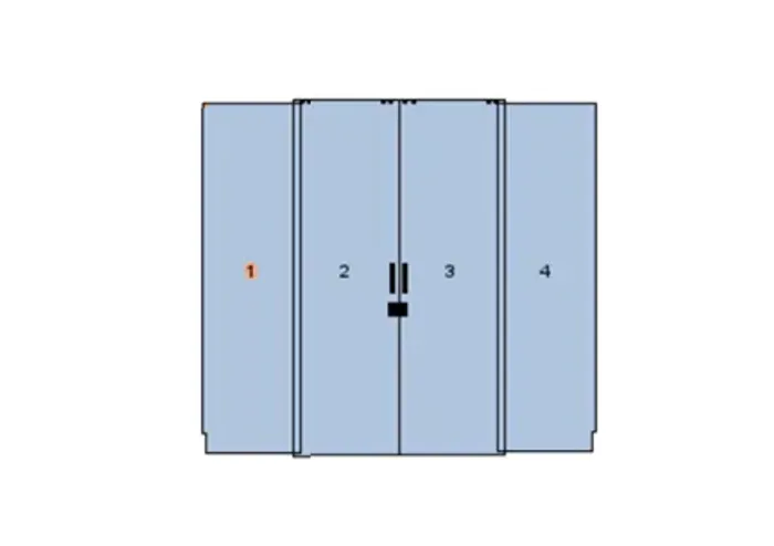Porta correr 4 folhas incolor (alt: 2,37m / larg:2,9m) nova, só vidros