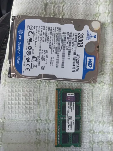 HD 320 gigas e memória ddr3