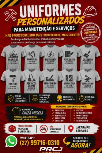 Uniformes personalizados para contrução civil