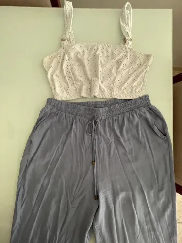 Conjunto calça + cropped 