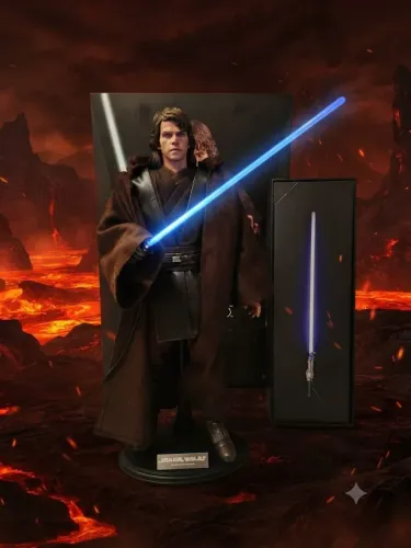 Anakin hot toys + Sabre de luz LED