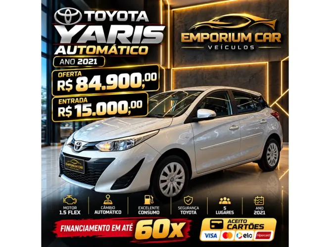 Toyota Yaris Live 1.3 Flex 16V 5P AUT 2021